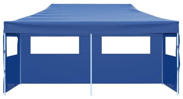 Modrý skládací nůžkový party stan 3 x 6 m