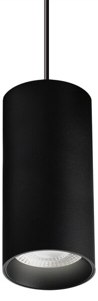 LED2 3251433 Luky Z, černý závěsný váleček, 10/13/17/20W LED 3000K, výška 19,2cm