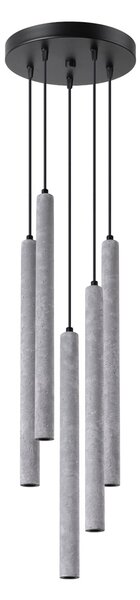 Závěsné svítidlo Pastelo, 5x betonové stínítko