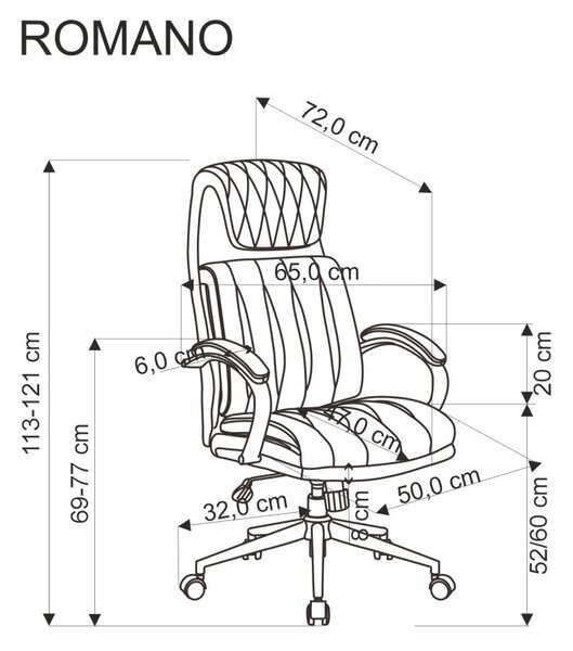 Halmar Kancelářské křeslo ROMANO černé