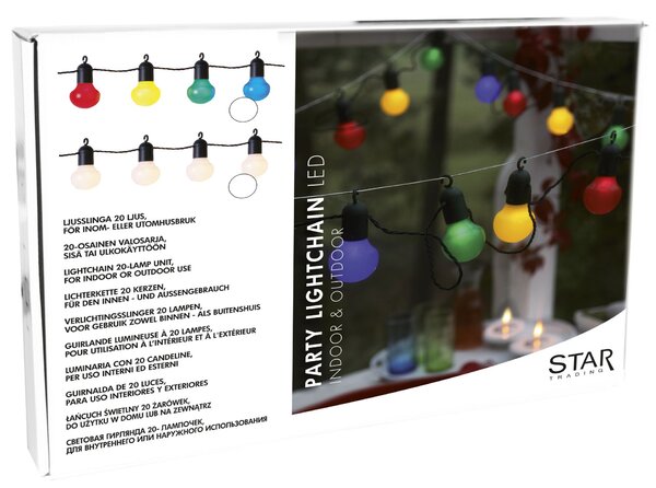Světelný řetěz 20 LED White Bulbs Hooky