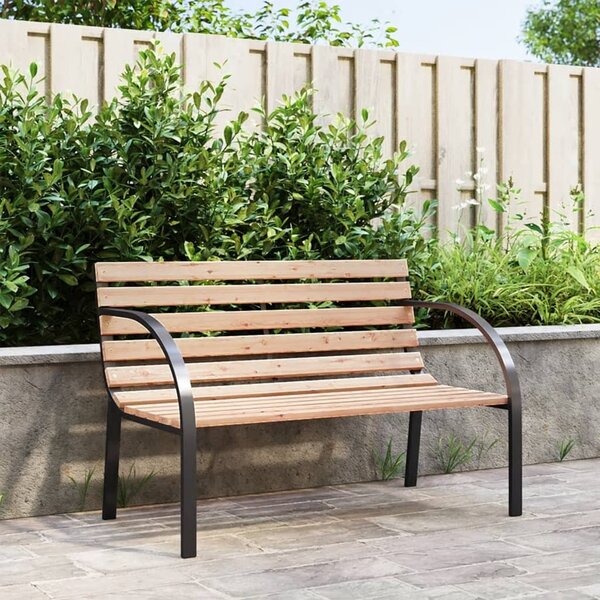 Zahradní lavice 120 cm dřevo a železo
