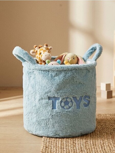Sinsay - Úložný koš s nápisem TOYS - světle modrá
