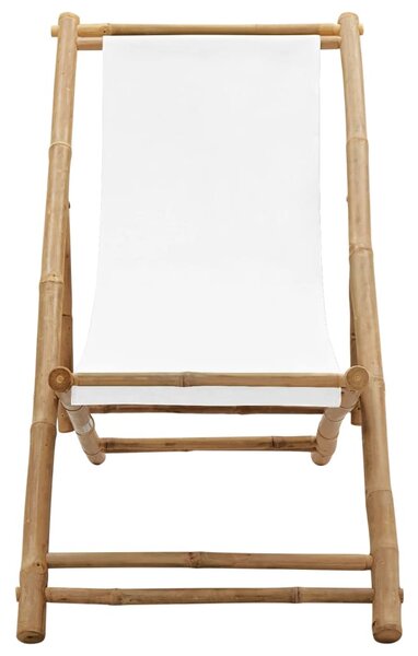 Zahradní lehátko bambus a plátno