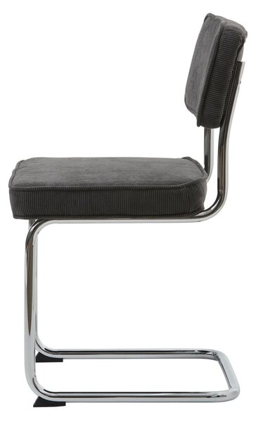 Šedá manšestrová jídelní židle Rupert – Unique Furniture