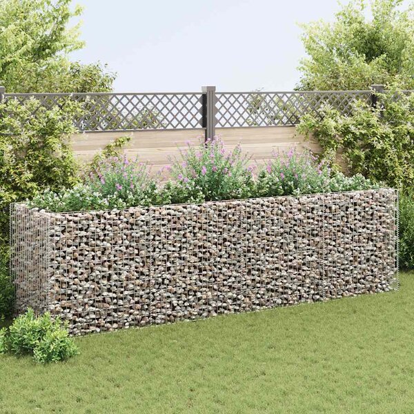 Gabionový vyvýšený záhon ocel 360 x 90 x 100 cm