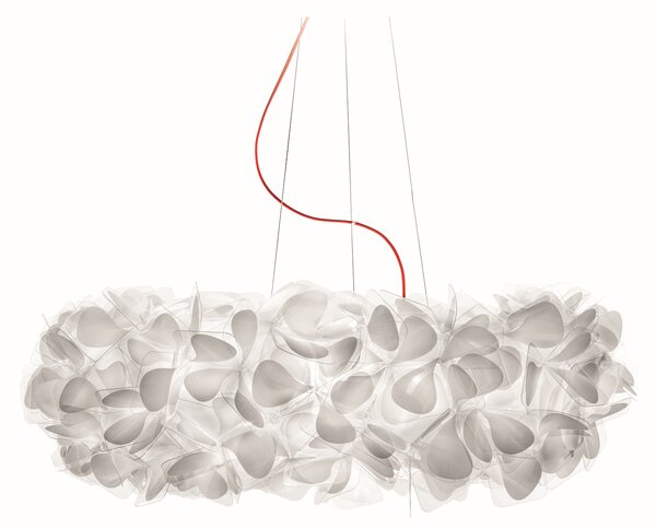 SLAMP CLISL00MNM01R00000EU Clizia Mama Non Mama White Large, designové svítidlo s červeným kabelem, 4x12W E27, prům. 78cm