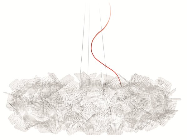 SLAMP CLISL00PXL01R00000EU Clizia large Pixel, designové svítidlo s červeným kabelem, 4x12W E27, prům. 78cm