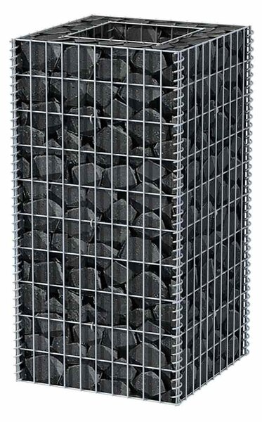 Gabionový vyvýšený záhon ocel 50 x 50 x 100 cm