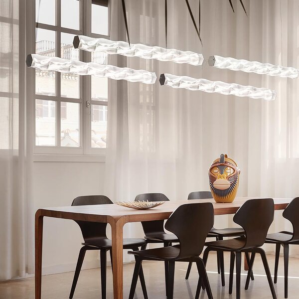 SLAMP HUGS000PRS01THR000EU Hugo, designové závěsné svítidlo, 20W LED 3000K, prisma, délka 100cm