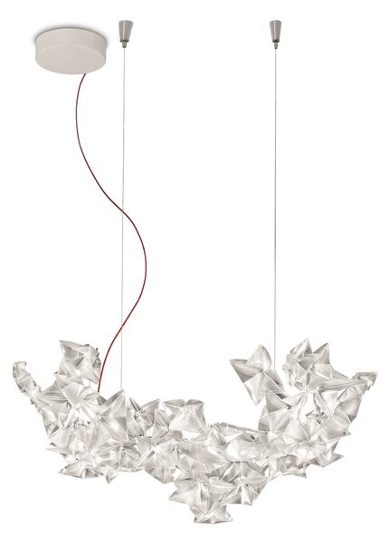 SLAMP HANSS00PRS01RG9000EU Hanami, závěsné květinové svítidlo, 5x5W LED G9 3000K stmívatelné, délka 53cm, červený kabel