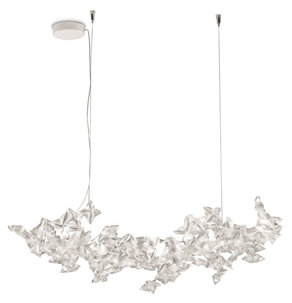 SLAMP HANSL00PRS01T00000EU Hanami Large, závěsné květinové svítidlo, 10x5W LED G9 3000K stmívatelné, délka 96cm, čirý kabel