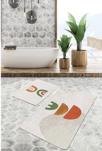 Béžové koupelnové předložky v sadě 2 ks 60x100 cm – Mila Home