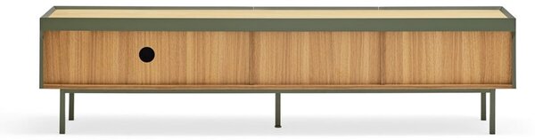 TV stolek v dekoru dubu v zeleno-přírodní barvě 180x45 cm Arista – Teulat