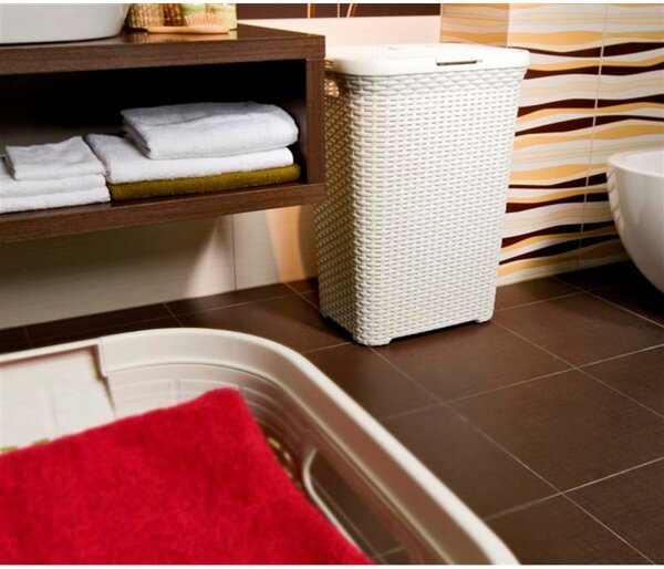 Krémový plastový koš na prádlo 40 l Style – Curver