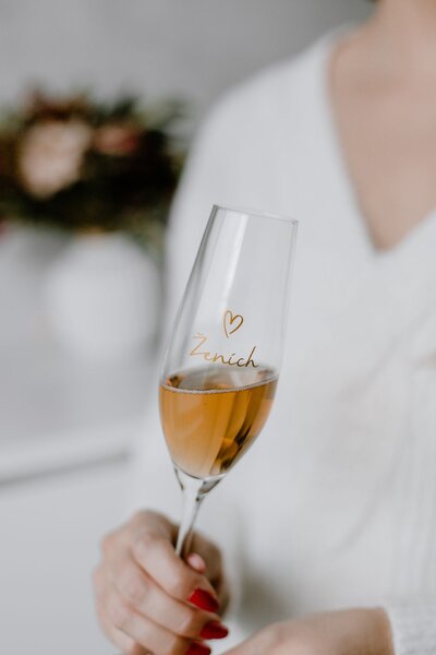 Sklenice na sekt Ženích - SK