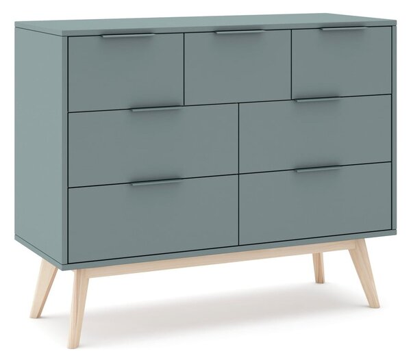 Komoda šedozelená 120x83x40 cm Pisco – Marckeric