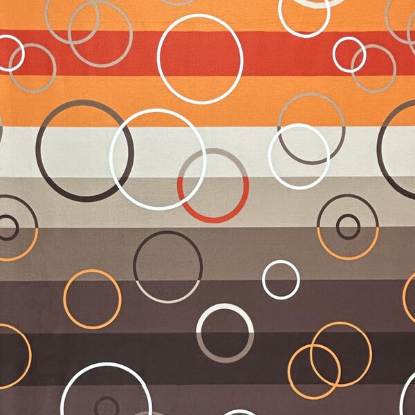 Ervi bavlna š.240 cm - Kruhy na oranžovém - 7488-5, metráž