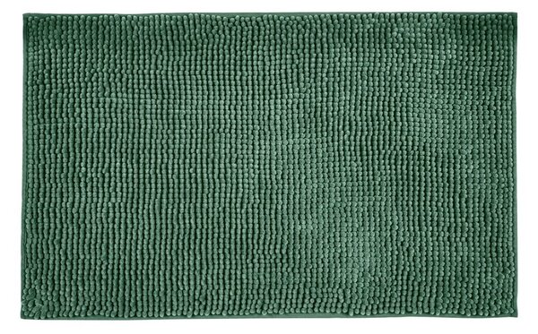 Tmavě zelená textilní koupelnová předložka 50x80 cm Chenille – Allstar