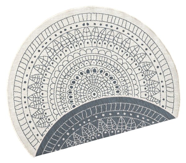 NORTHRUGS - Hanse Home, Kusový koberec Twin-Wendeteppiche 103143 creme grau kruh | šedá Typ: kulatý 100x100 cm