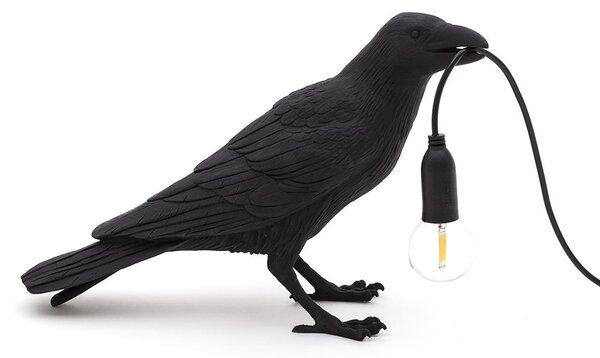 Seletti - Bird Lamp Waiting Stolní Lampa Black - Lampemesteren