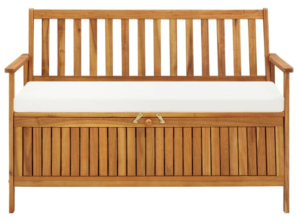 Zahradní úložná lavice 120 x 63 x 84 cm masivní akáciové dřevo