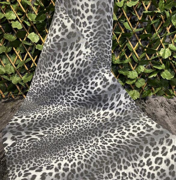 Ervi Bavlněná látka/plátno š.240cm - Leopard šedý č.6616-2, metráž