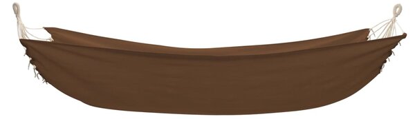Skládací houpací síť pro 2 osoby hnědá 360 x 150 cm