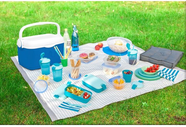 Svačinový box s příborem Lunch & Go – Curver