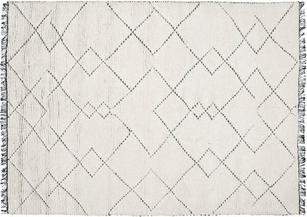 Linie Design Geometrický koberec Torun Black, smetanovo-černý Rozměr: 140x200 cm