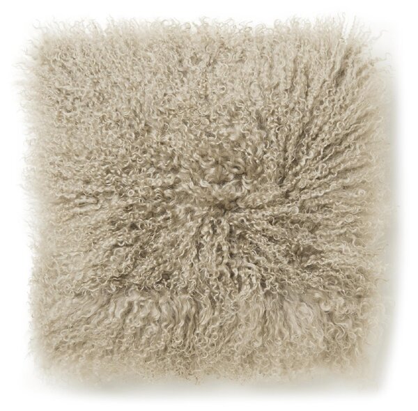 Skinnwille Home Collection Kožešinový polštář Taupe, tibetská kožešina, 40x40 cm
