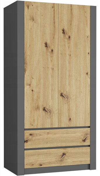 Šatní skříň Briala (antracit + artisan). Akce -10%