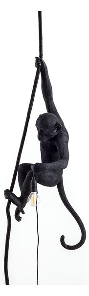 Seletti - Monkey With Rope Venkovní Závěsné Světlo Black - Lampemesteren