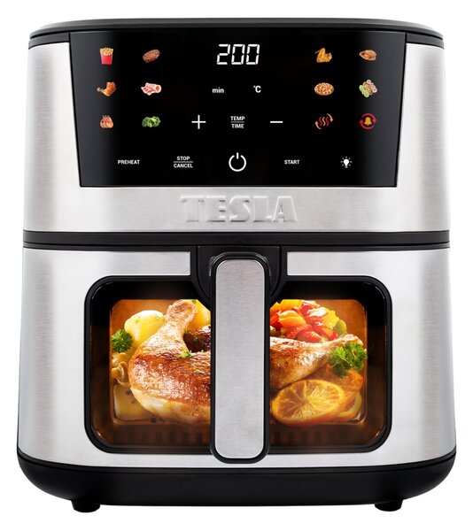 TESLA AirCook Q60 XXL Pro - multifunkční digitální horkovzdušná fritéza