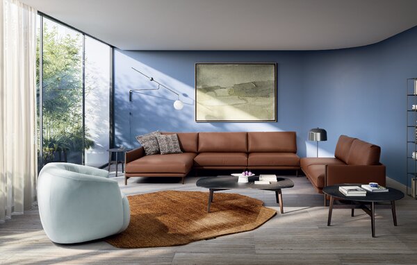 Calligaris Asymetrický koberec Roche nehořlavý, 240x240 cm, CS7258-C Barva: Ochre Yellow (okrový), Rozměr: 240x240 cm