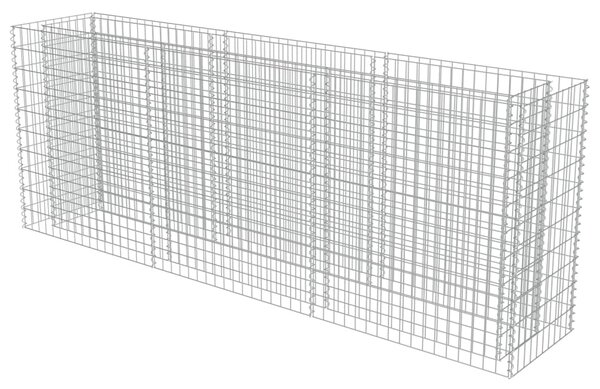 Gabionový vyvýšený záhon pozinkovaná ocel 270 x 50 x 100 cm