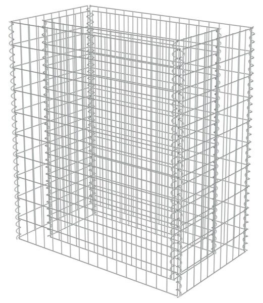 Gabionový vyvýšený záhon pozinkovaná ocel 90 x 50 x 100 cm