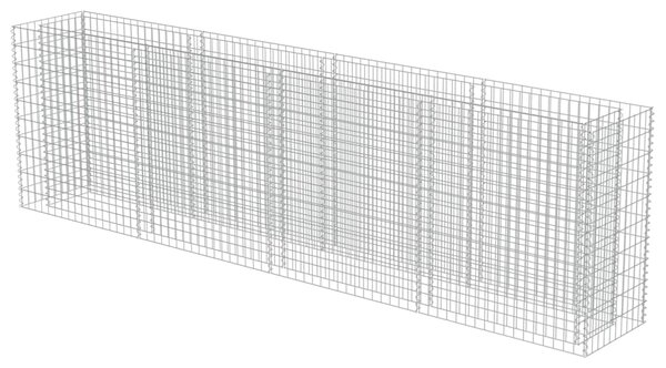 Gabionový vyvýšený záhon pozinkovaná ocel 360 x 50 x 100 cm
