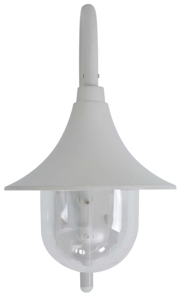 Zahradní nástěnná lampa E27 42 cm hliníková bílá