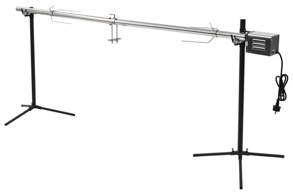 Grilovací rožeň s motorkem nerezová ocel 207 x 45 x 81 cm