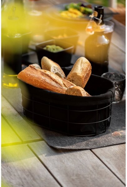 Černá ošatka na pečivo se stojanem Wenko Black Outdoor Kitchen Bela