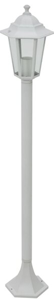 Zahradní sloupové lampy 6 ks E27 110 cm hliníkové bílé