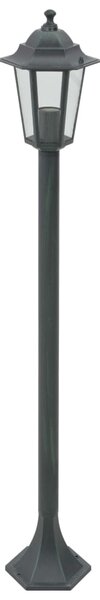 Zahradní sloupové lampy 6 ks E27 110 cm hliníkové tmavě zelené
