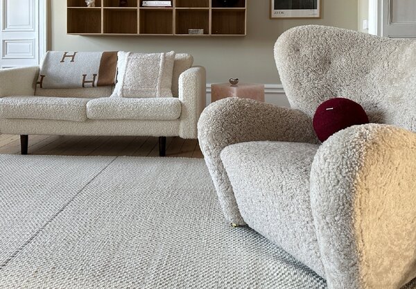 Linie Design Vlněný koberec Awakened Mind White, přírodně bílý, vlna Rozměr: 140x200 cm