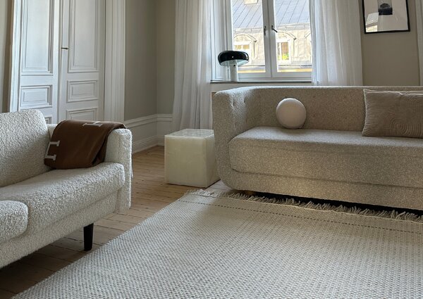 Linie Design Vlněný koberec Awakened Mind White, přírodně bílý, vlna Rozměr: 140x200 cm