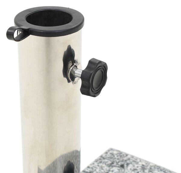 Stojan na slunečník žulový 10 kg půlkruh šedý