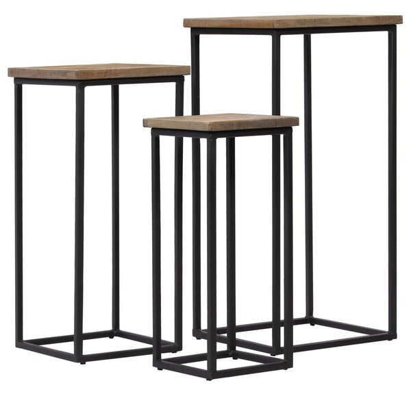 3 stojany na květiny recyklovaný teak