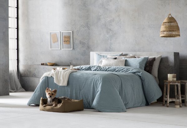 Textil Antilo Přehoz na postel Nilo Azul, nebesky modrý, sada se 2 povlaky na polštáře 70x50 cm Rozměr: 250x270 cm