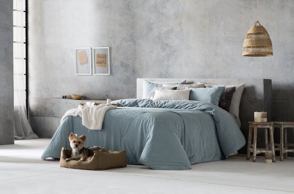 Textil Antilo Přehoz na postel Nilo Azul, nebesky modrý, sada se 2 povlaky na polštáře 70x50 cm Rozměr: 250x270 cm