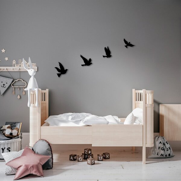 Kovové nástěnné dekorace v sadě 4 ks 18x20 cm Birds – Wallity